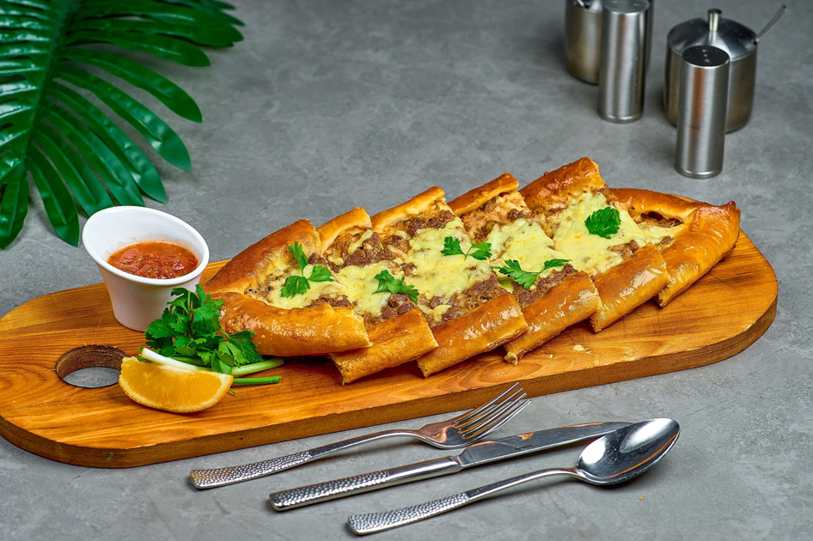pizza de pão de forma na airfryer
